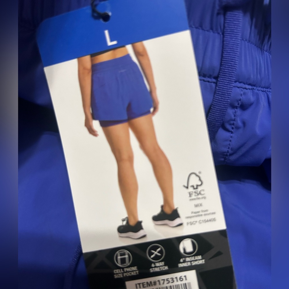 Spyder active shorts lined with pockets on both shorts NWT perennial blue L, XS - Picture 3 of 7